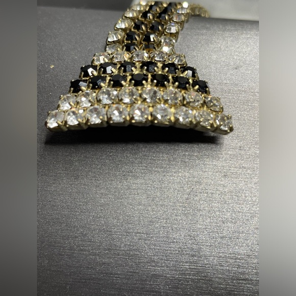 Vintage Rhinestone Tie Brooch - Picture 2 of 10